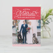 De vrolijkste Feestdagen Typografie Foto Kerst Feestdagenkaart (Staand voorkant)