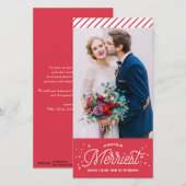 De vrolijkste feestdagen typografie foto Kerstmis Feestdagenkaart (Voorkant / Achterkant)
