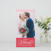 De vrolijkste feestdagen typografie foto Kerstmis Feestdagenkaart (Staand voorkant)