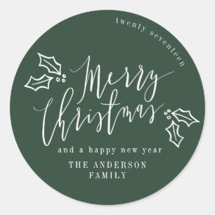 De vrolijkste kerstvakantie ronde sticker