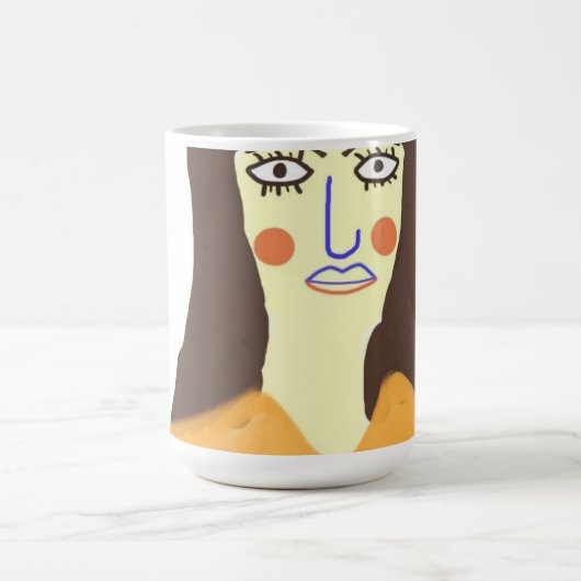 De vrouw abstracte kunst koffiemok (Center)