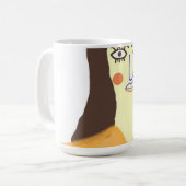 De vrouw abstracte kunst koffiemok (Voorkant links)