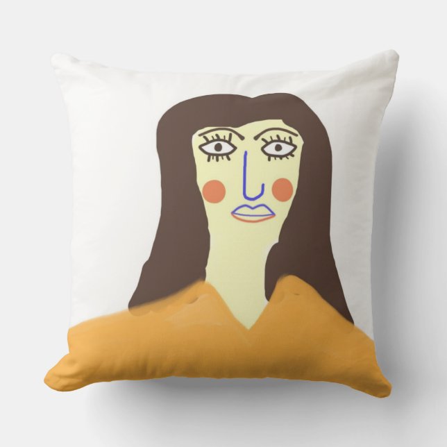 De vrouw abstracte kunst kussen (Voorkant)