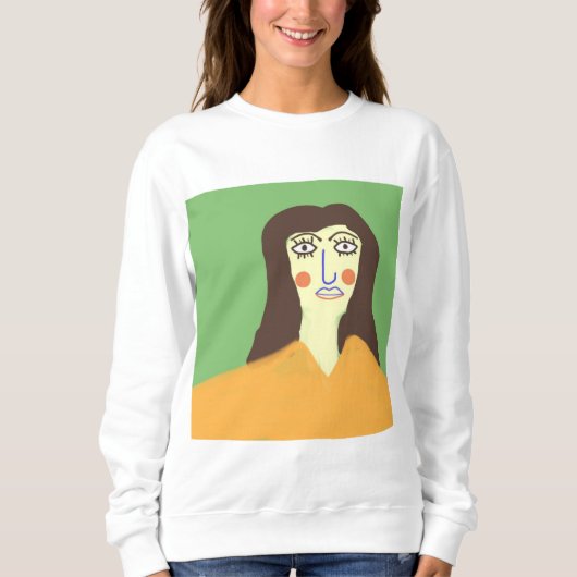 De vrouw abstracte kunst trui (Voorkant)
