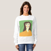 De vrouw abstracte kunst trui (Voorkant volledig)