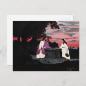 De vrouw bij de bron, beroemd schilderij feestdagenkaart (Voorkant / Achterkant)