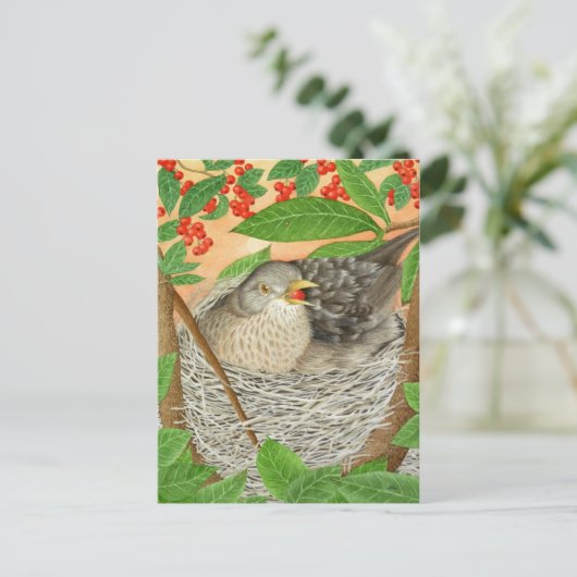 De Vrouw Blackbird Briefkaart (Staand voorkant)