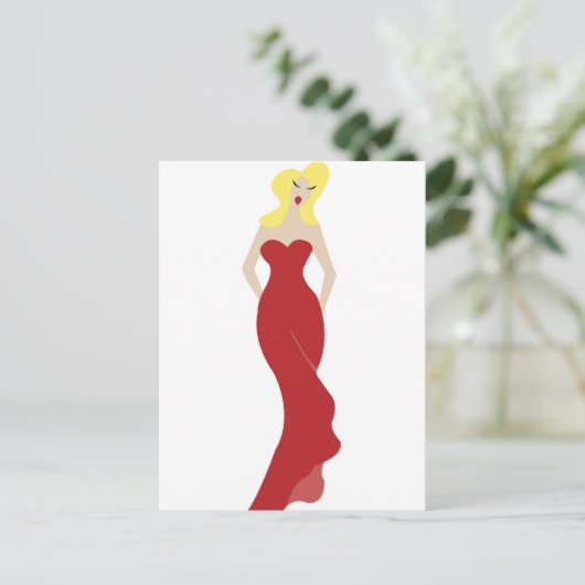 De vrouw briefkaart (Staand voorkant)