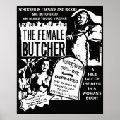 De Vrouw Butcher Poster (Voorkant)
