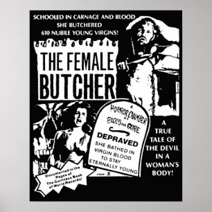 De Vrouw Butcher Poster