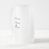 "De vrouw, de arrior, de koningin!" Glas, bevroren Matglas Bierpul (Voorkant links)