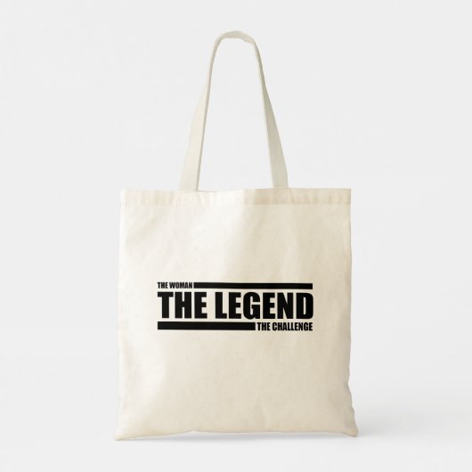 De vrouw, de legende, de uitdaging tote bag (Achterkant)