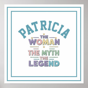 De Vrouw De Mythe De Legende Krachtige Naam Gedruk Poster