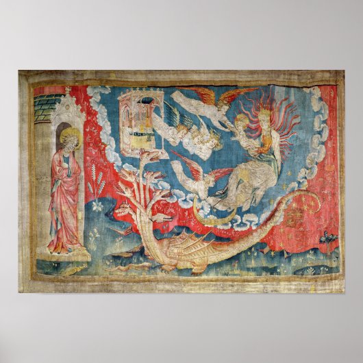 De vrouw die de geboorte en de grote poster (Voorkant)