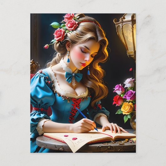 De vrouw die deze alinea schrijft heeft een zachte feestdagenkaart (Voorkant)