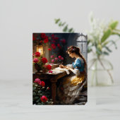 De vrouw die deze alinea schrijft heeft een zachte folie feestdagen briefkaart (Staand Voorkant)