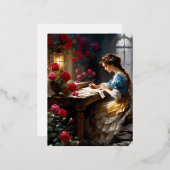 De vrouw die deze alinea schrijft heeft een zachte folie feestdagen briefkaart (Voorkant / Achterkant)