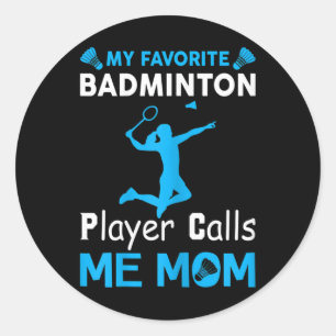 De vrouw die mijn favoriete Badminton-speler mij b Ronde Sticker