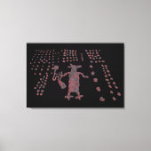 De Vrouw en de Coyote van de spin Canvas Afdruk (Voorkant)