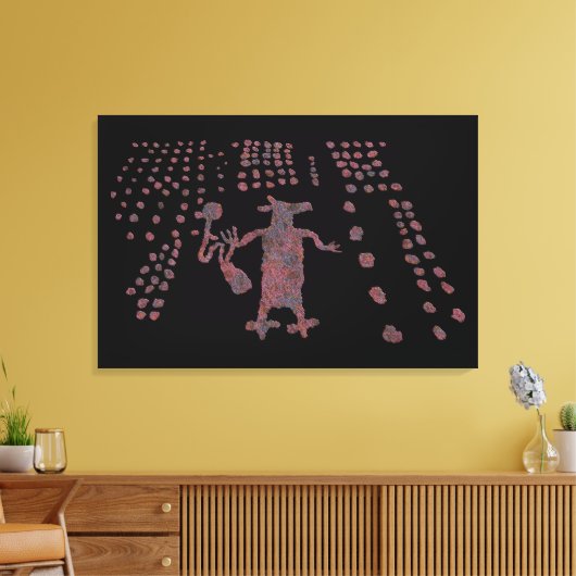 De Vrouw en de Coyote van de spin Canvas Afdruk (Insitu (Woonkamer))