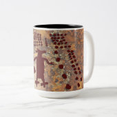 De Vrouw en de Coyote van de spin Tweekleurige Koffiemok (Voorkant rechts)