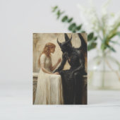 De vrouw en de demon briefkaart (Staand voorkant)