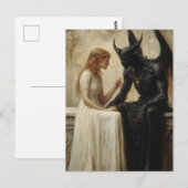 De vrouw en de demon briefkaart (Voorkant / Achterkant)