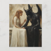 De vrouw en de demon briefkaart (Voorkant)