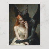 De Vrouw en de Donkere Engel Briefkaart (Voorkant)