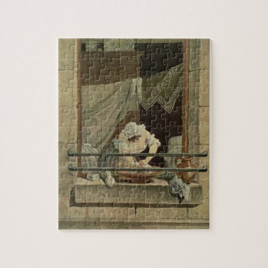 De vrouw, gegraveerd door J. Laurent Julien (c1) Legpuzzel (Verticaal)