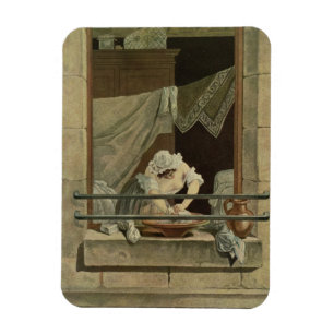 De vrouw, gegraveerd door J. Laurent Julien (c1) Magneet