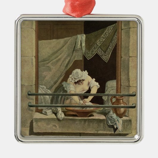 De vrouw, gegraveerd door J. Laurent Julien (c1) Metalen Ornament (Voorkant)