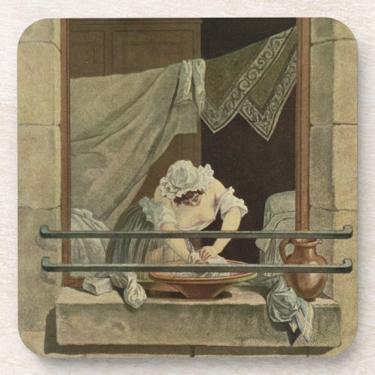 De vrouw, gegraveerd door J. Laurent Julien (c1) Onderzetter (Voorkant)