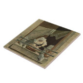 De vrouw, gegraveerd door J. Laurent Julien (c1) Tegeltje (Zijkant)