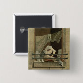 De vrouw, gegraveerd door J. Laurent Julien (c1) Vierkante Button 5,1 Cm (Voorkant /achterkant)