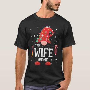De vrouw Gnome Matching Family Kerstgenoom T-shirt