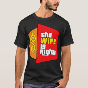 De vrouw heeft gelijk parodie t-shirt