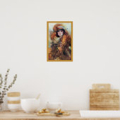 De vrouw in bont en smaragd poster (Keuken)