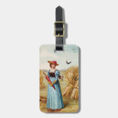 De vrouw in het Bagagelabel Tarweveld (Voorkant verticaal)