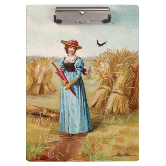 De vrouw in het klembord van het korenveld (Voorkant)