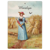 De vrouw in het klembord van het Wheat Field (Achterkant)