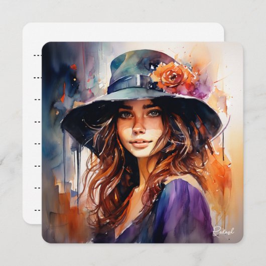 De vrouw in het Pet: portret van levendige genade (Voorkant / Achterkant)