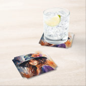 De vrouw in het Pet: portret van levendige genade Kartonnen Onderzetters (Insitu)