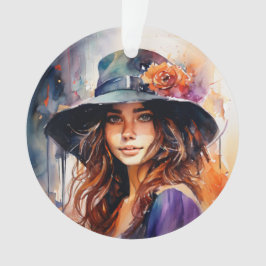 De vrouw in het Pet: portret van levendige genade Ornament