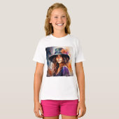 De vrouw in het Pet: portret van levendige genade T-shirt (Voorkant volledig)