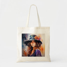 De vrouw in het Pet: portret van levendige genade Tote Bag