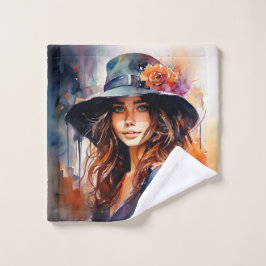 De vrouw in het Pet: portret van levendige genade Washandje