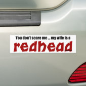 De vrouw is een redhead bumpersticker (Op auto)