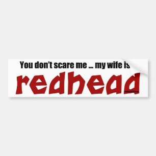 De vrouw is een redhead bumpersticker