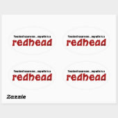 De vrouw is een redhead ovale sticker (Vel)